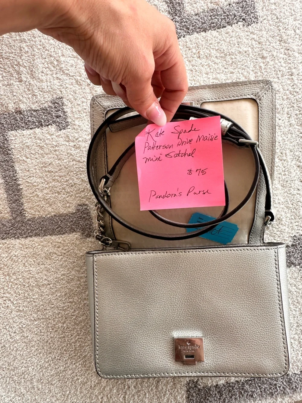 kate spade Silver Mini Top-Handle Crossbody